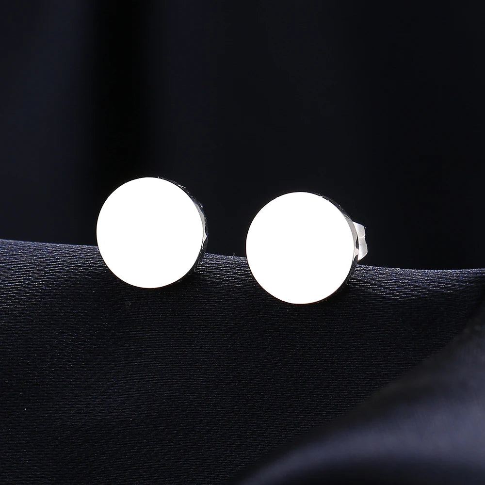 Maison velvet -Luna Minimalist Stainless Steel Gold studs Earrings