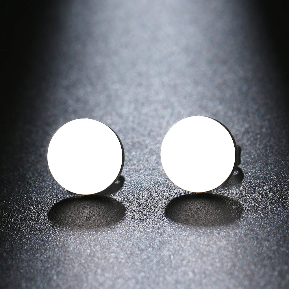 Maison velvet -Luna Minimalist Stainless Steel Gold studs Earrings