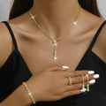 Maison Velvet — 5PCS Silver Elegance Jewelry Set 🤍