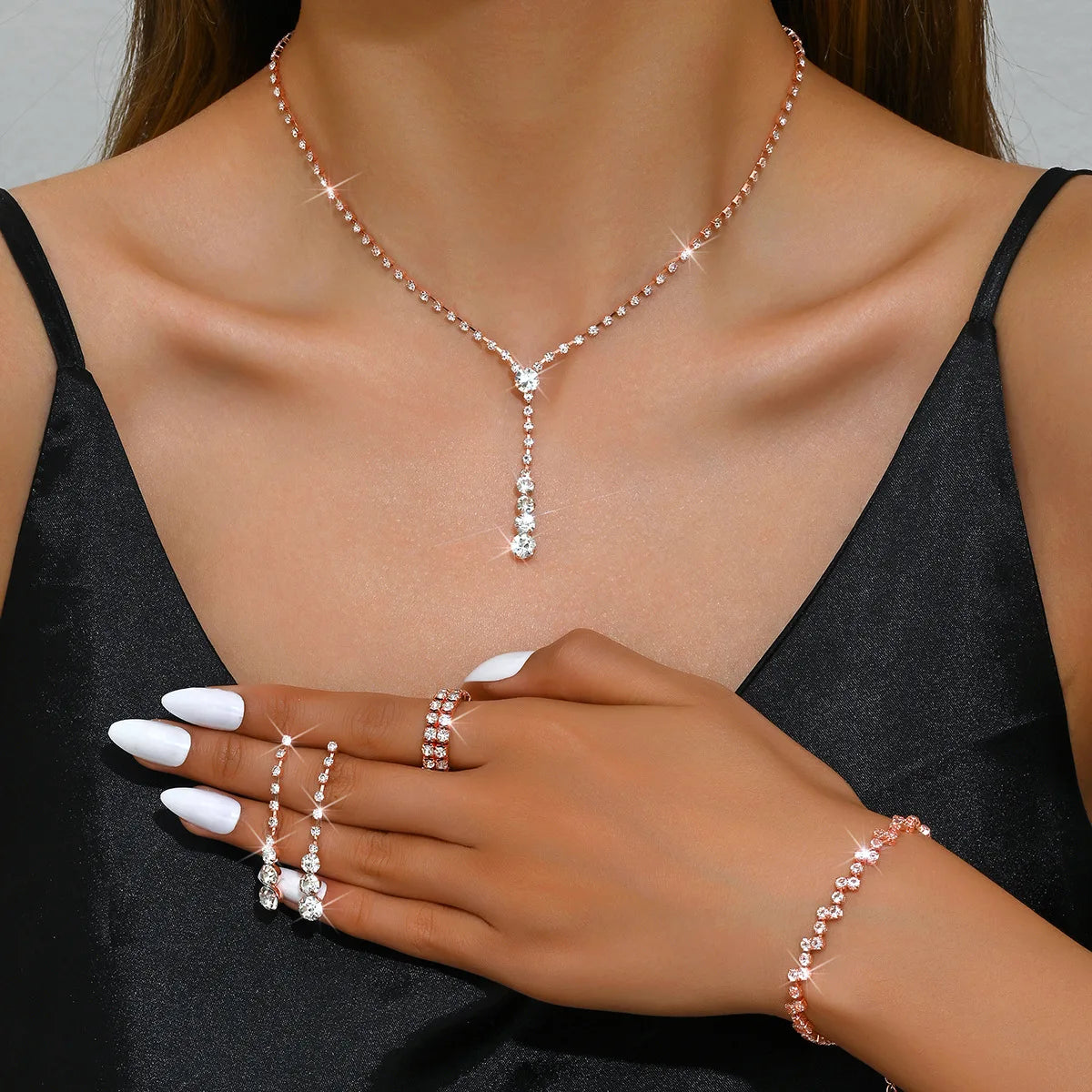 Maison Velvet — 5PCS Silver Elegance Jewelry Set 🤍