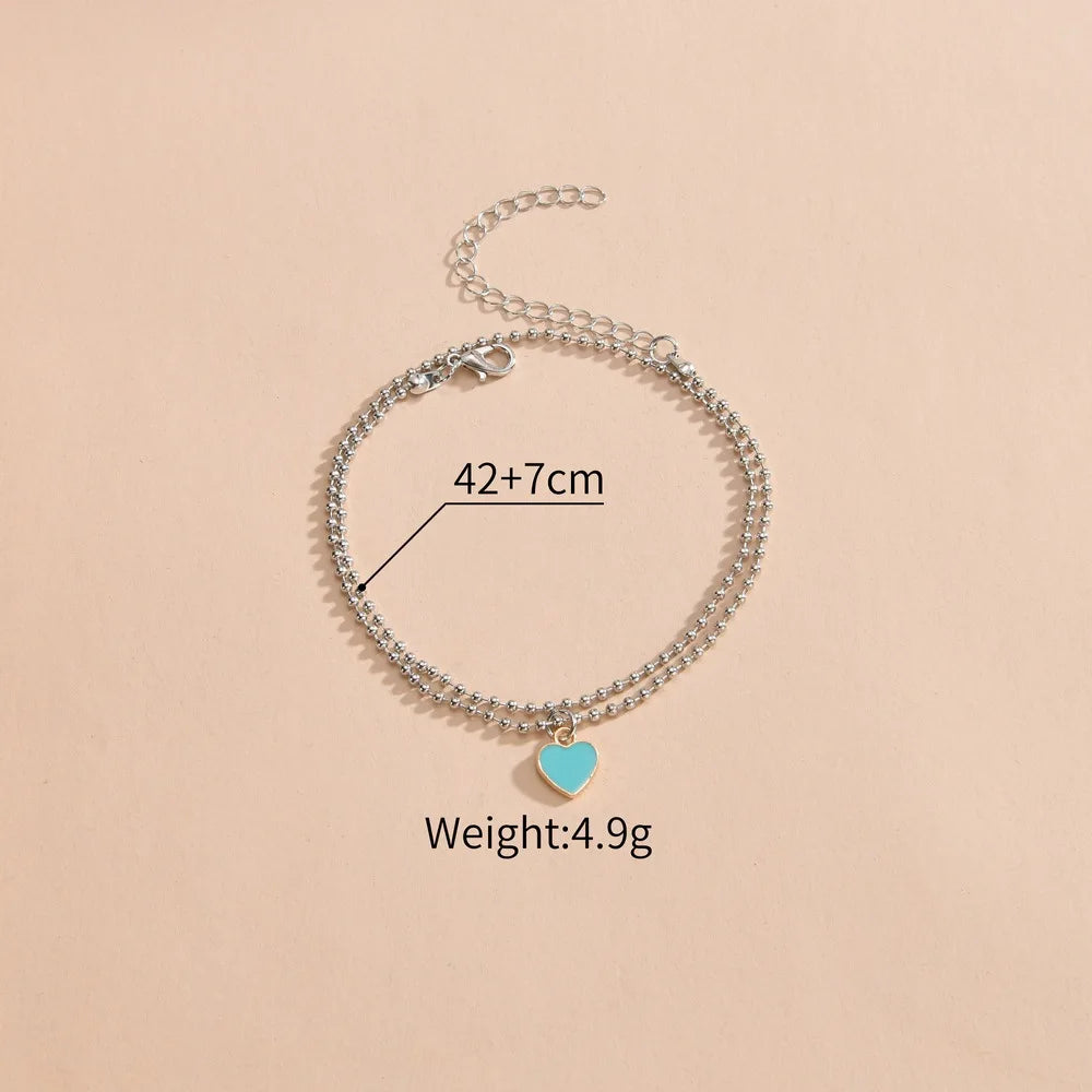 Maison Velvet — Azure Heart Anklet